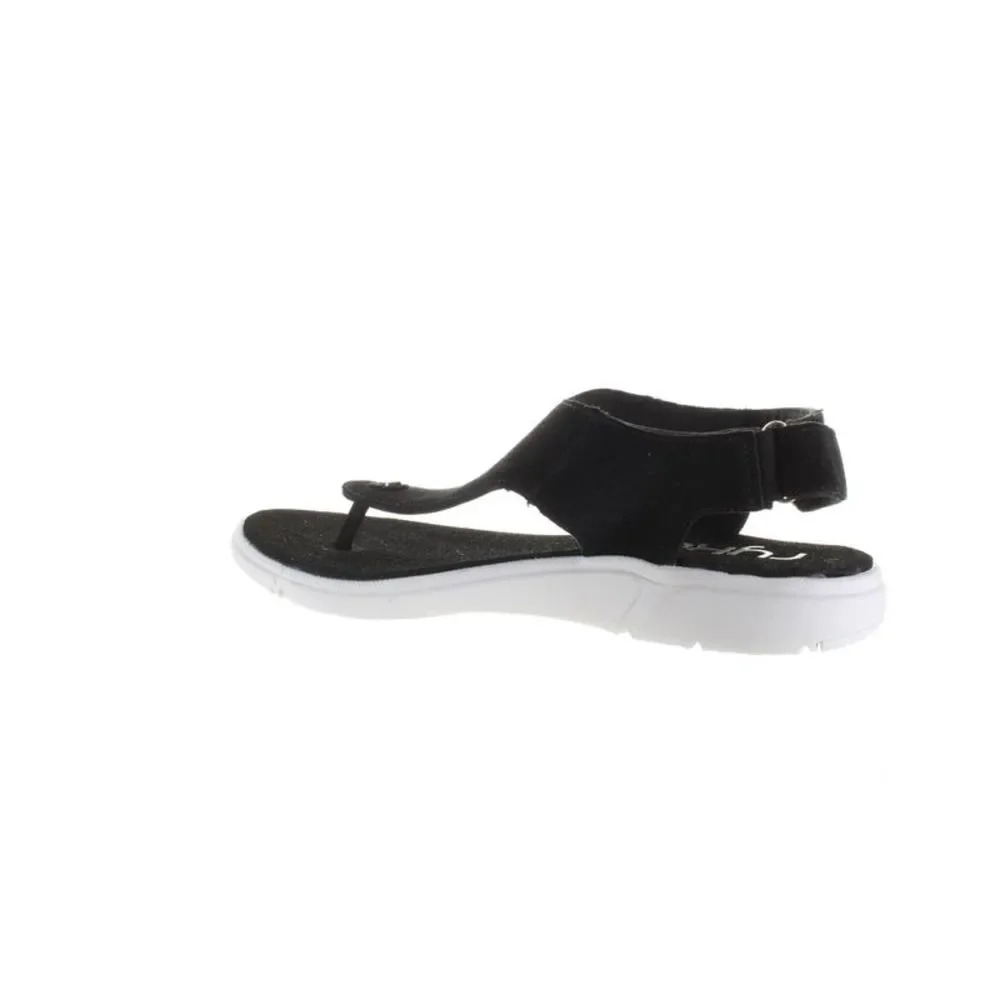 Ryka Womens Margo Black T-Strap Sandals Size 9 Medium (B, M) - Picture 3 of 4